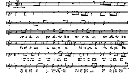 Hasretinle Yandı Gönlüm Notaları Nasıl Çalınır?