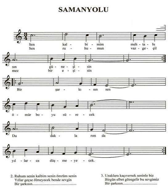 Samanyolu Notaları Nasıl Çalınır?
